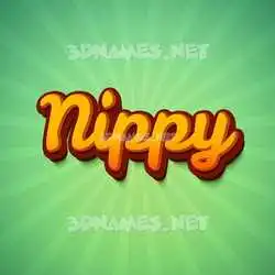 nippy in Green Rays style - 3D name wallpaper