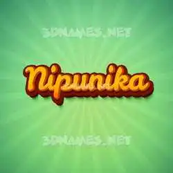 nipunika in Green Rays style - 3D name wallpaper