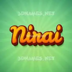 nirai in Green Rays style - 3D name wallpaper
