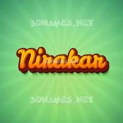 nirakar in Green Rays style - 3D name wallpaper