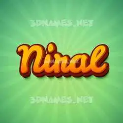 niral in Green Rays style - 3D name wallpaper