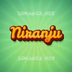 niranju in Green Rays style - 3D name wallpaper