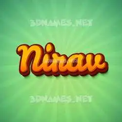 nirav in Green Rays style - 3D name wallpaper