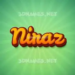 niraz in Green Rays style - 3D name wallpaper