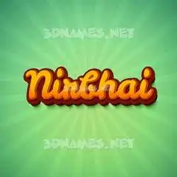 nirbhai in Green Rays style - 3D name wallpaper