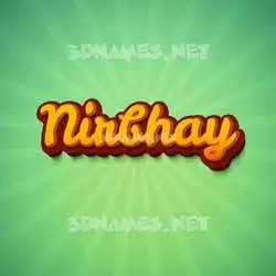 nirbhay in Green Rays style - 3D name wallpaper