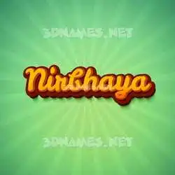 nirbhaya in Green Rays style - 3D name wallpaper