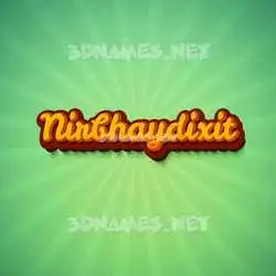 nirbhaydixit in Green Rays style - 3D name wallpaper