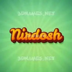 nirdosh in Green Rays style - 3D name wallpaper