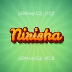 nirisha in Green Rays style - 3D name wallpaper