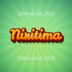 niritima in Green Rays style - 3D name wallpaper