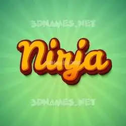nirja in Green Rays style - 3D name wallpaper