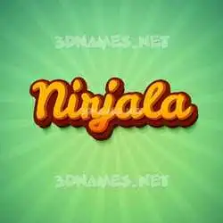 nirjala in Green Rays style - 3D name wallpaper
