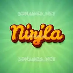 nirjla in Green Rays style - 3D name wallpaper