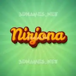 nirjona in Green Rays style - 3D name wallpaper