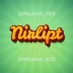 nirlipt in Green Rays style - 3D name wallpaper