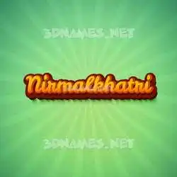 nirmalkhatri in Green Rays style - 3D name wallpaper