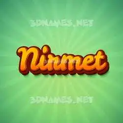 nirmet in Green Rays style - 3D name wallpaper