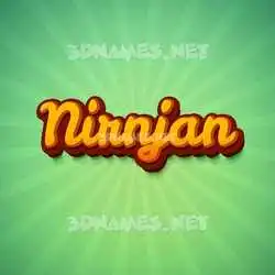 nirnjan in Green Rays style - 3D name wallpaper
