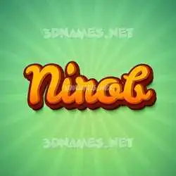 nirob in Green Rays style - 3D name wallpaper