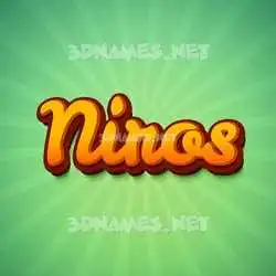 niros in Green Rays style - 3D name wallpaper