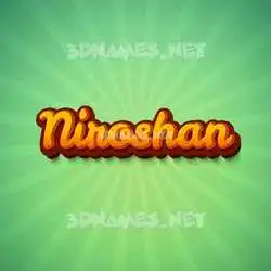 niroshan in Green Rays style - 3D name wallpaper