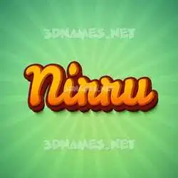 nirru in Green Rays style - 3D name wallpaper