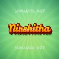 nirshitha in Green Rays style - 3D name wallpaper