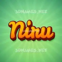 niru in Green Rays style - 3D name wallpaper