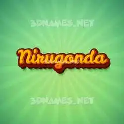 nirugonda in Green Rays style - 3D name wallpaper