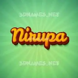 nirupa in Green Rays style - 3D name wallpaper