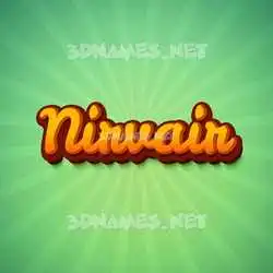 nirvair in Green Rays style - 3D name wallpaper