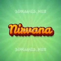 nirvana in Green Rays style - 3D name wallpaper