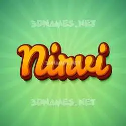 nirvi in Green Rays style - 3D name wallpaper