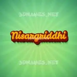 nisargriddhi in Green Rays style - 3D name wallpaper