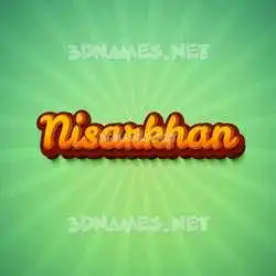 nisarkhan in Green Rays style - 3D name wallpaper