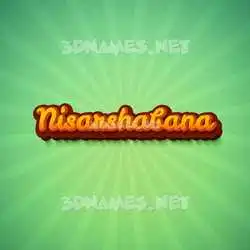 nisarshabana in Green Rays style - 3D name wallpaper