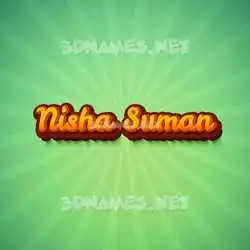 nisha suman in Green Rays style - 3D name wallpaper