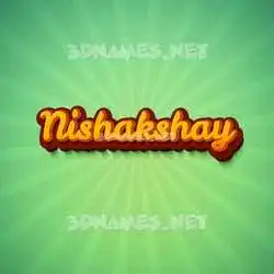 nishakshay in Green Rays style - 3D name wallpaper