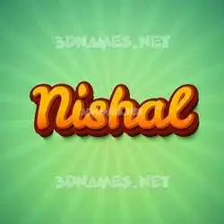 nishal in Green Rays style - 3D name wallpaper