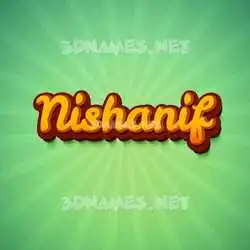 nishanif in Green Rays style - 3D name wallpaper