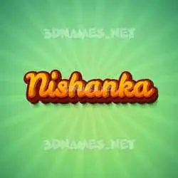nishanka in Green Rays style - 3D name wallpaper