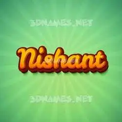 nishant in Green Rays style - 3D name wallpaper