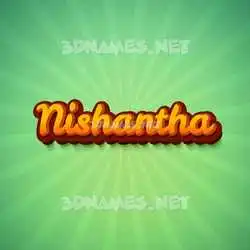 nishantha in Green Rays style - 3D name wallpaper