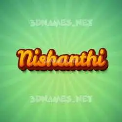nishanthi in Green Rays style - 3D name wallpaper