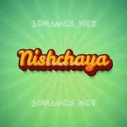 nishchaya in Green Rays style - 3D name wallpaper