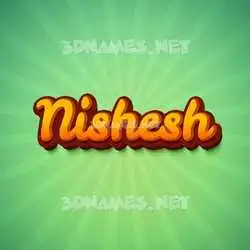nishesh in Green Rays style - 3D name wallpaper