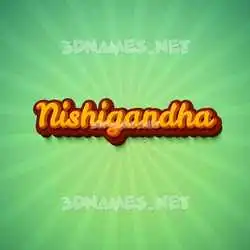 nishigandha in Green Rays style - 3D name wallpaper