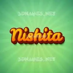 nishita in Green Rays style - 3D name wallpaper