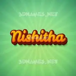 nishitha in Green Rays style - 3D name wallpaper